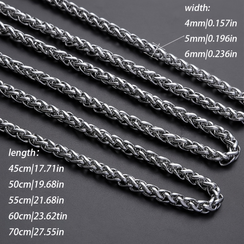 Men's Flower Basket Chain Necklace, 304 Stainless Steel